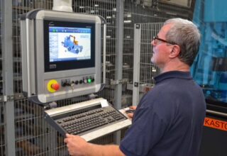 The saws are operated via a touch-screen control terminal.